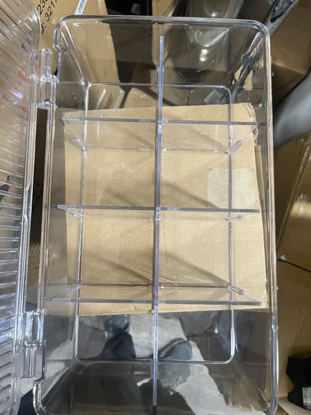 2 Pack Clear Plastic Storage Bins and Lids for Fridge and Pantry Stackable Organ